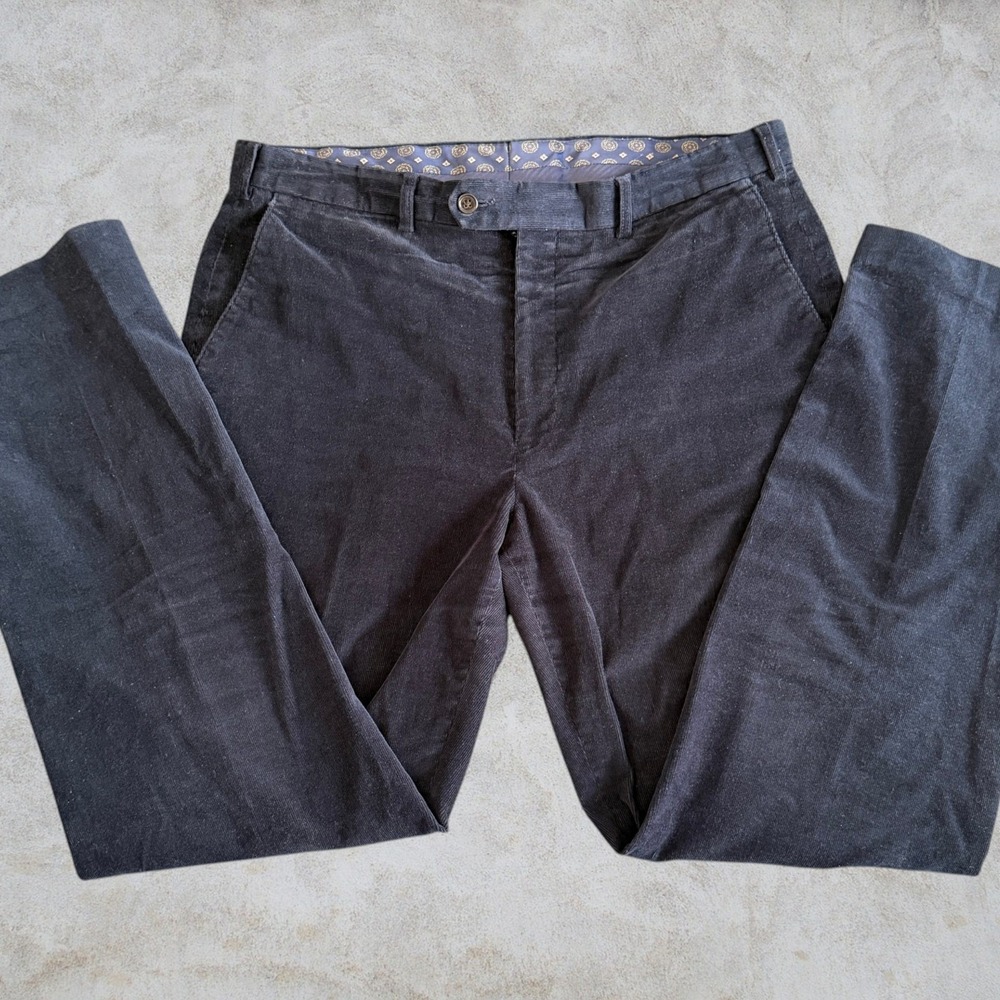 Lauren Ralph Lauren Corduroy Pants Mens 36x32 Straight Navy Blue Stretch Good